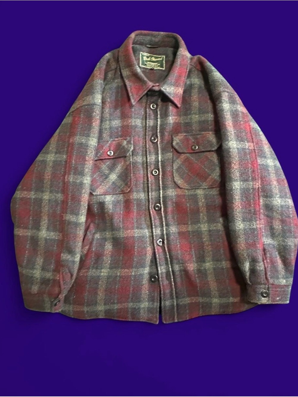 VINTAGE 90s Dash Classics Quilted Plaid Shacket / Flannel Jacket XXL